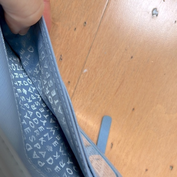 Kate Spade Laurel Way Stacy Saffiano leather Wallet Light Blue - Picture 8 of 10